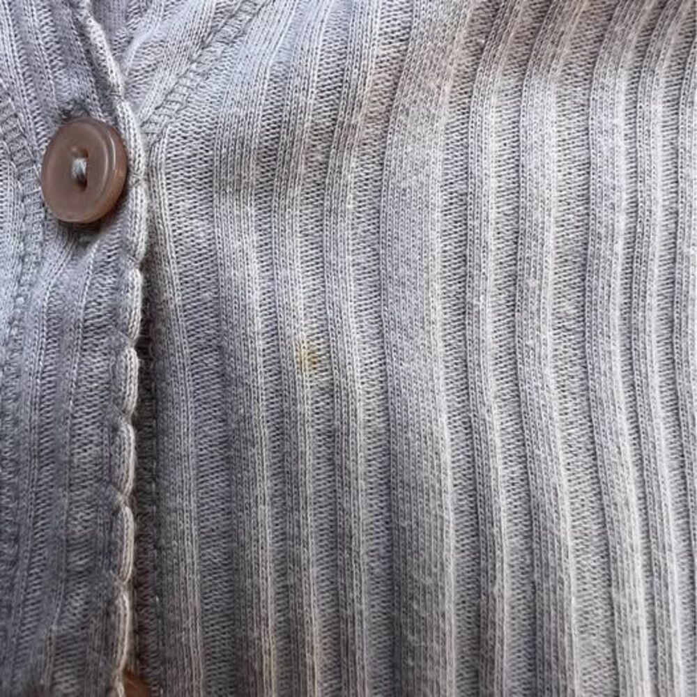 Basic Editions Tan Ribbed Cardigan Size Large - Picture 7 of 7